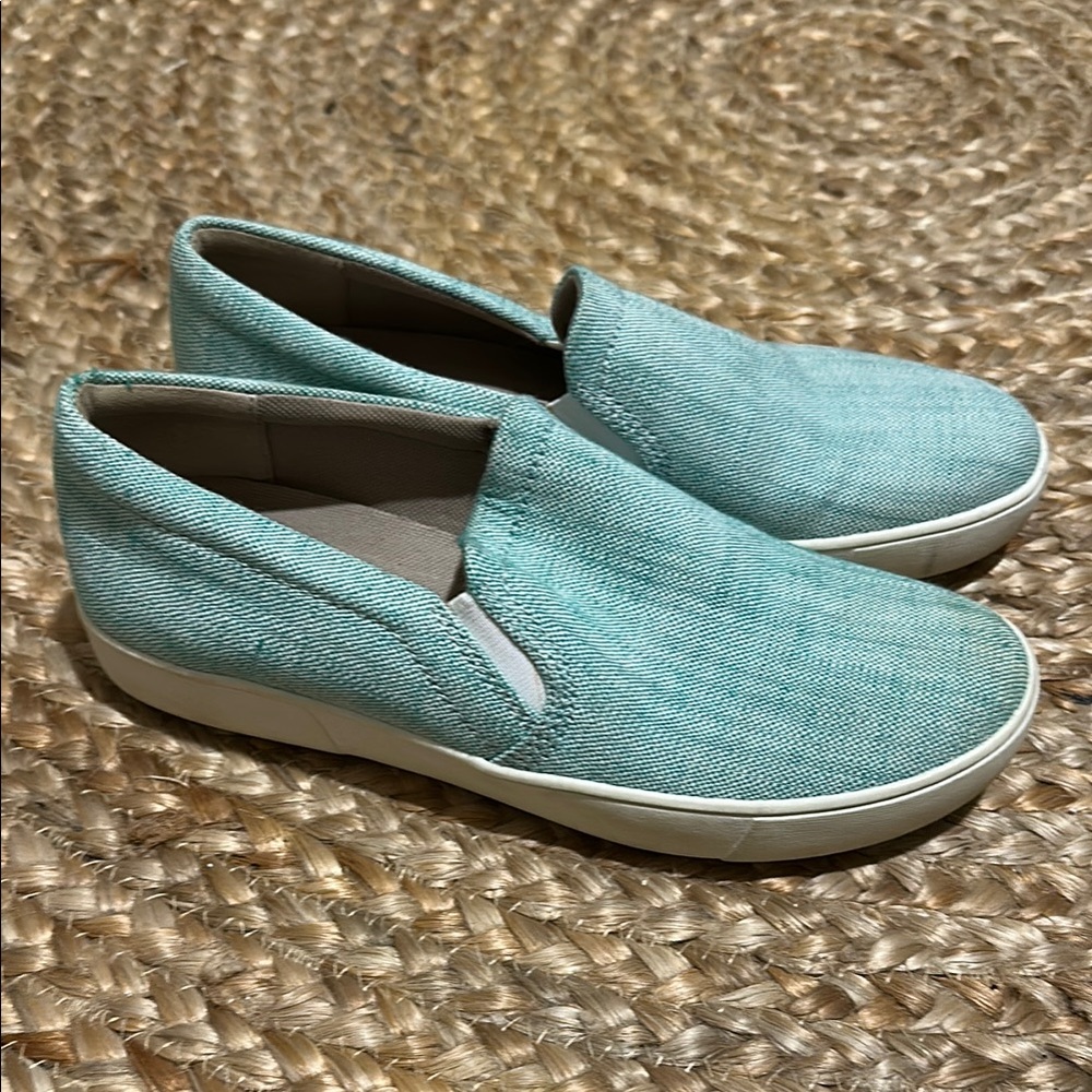 Teal Slip-On Sneakers